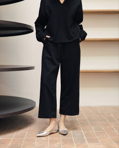 Black Essential Bamboo Cullotes