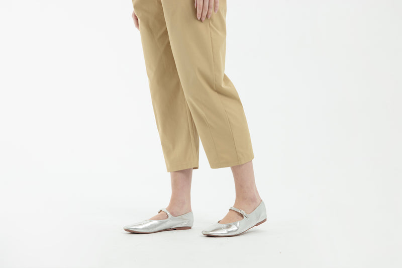 Tan Capri Maternity Pants