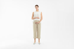 Taupe Relaxed Maternity Pants
