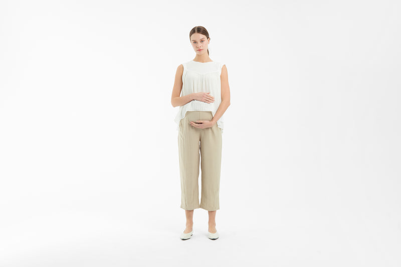 Taupe Relaxed Maternity Pants