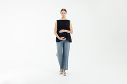 Dark Blue Daily Ultrasoft Bamboo Maternity Jeans