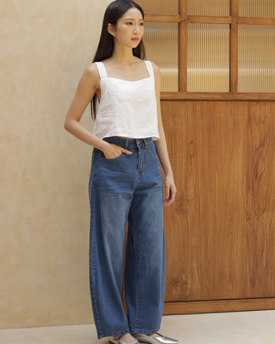 Dark Blue Everyday Barrel Jeans