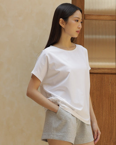 White Relaxed Bamboo Top