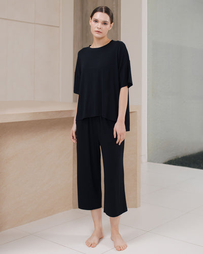 Black Airy Bamboo Comfy Set