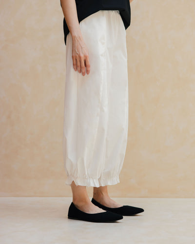 White Frilled Harem Pants