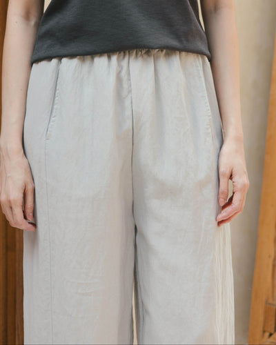 Beige Bamboo Linen Pants