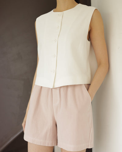 Blush Bamboo Denim Shorts