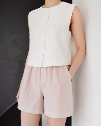 Blush Bamboo Denim Shorts