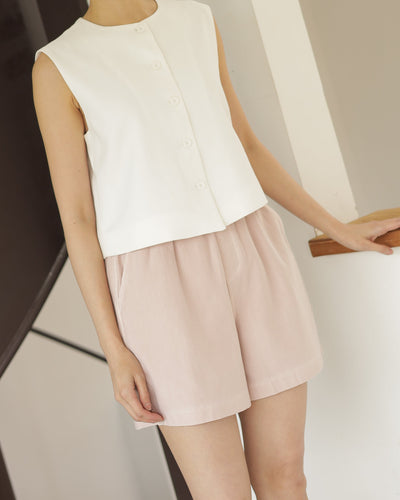 Blush Bamboo Denim Shorts