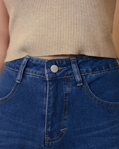Dark Blue Everyday Barrel Jeans
