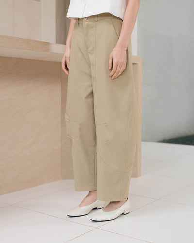 Khaki Everyday Barrel Pants
