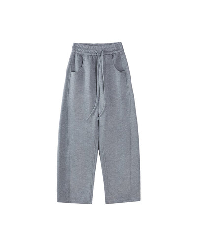 Grey Bamboo Lyocell Hailey Barrel Pants