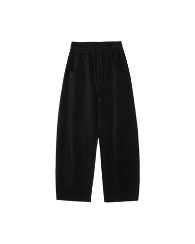 Black Bamboo Lyocell Hailey Barrel Pants