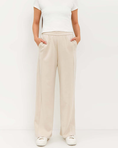 Beige Bamboo Lyocell Daily Pants - Hellolilo