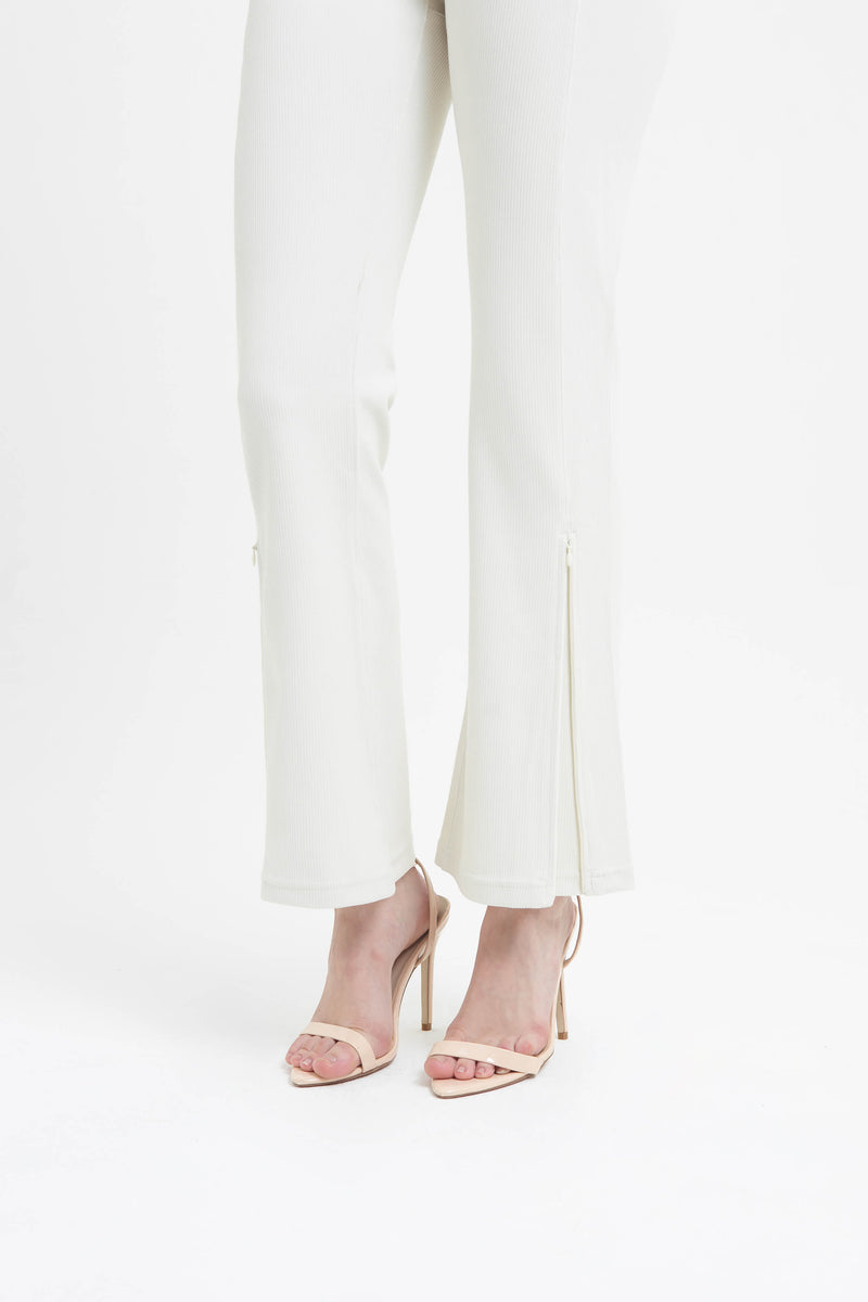 Beige Luna Flare Pants - Hellolilo