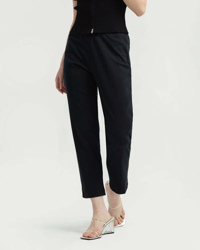 Black Airy Bamboo Relaxed Pants - Hellolilo