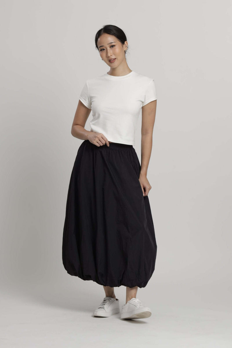 Black Balloon Skirt - Hellolilo