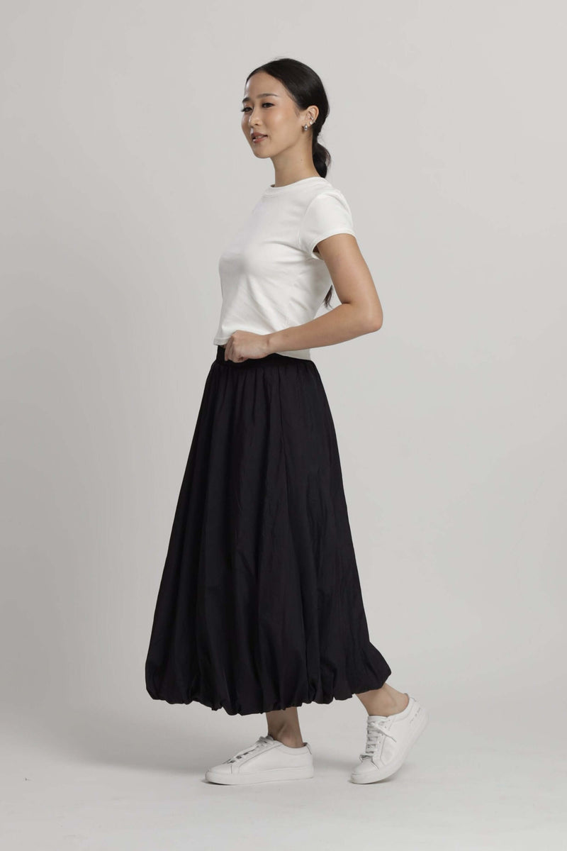 Black Balloon Skirt - Hellolilo