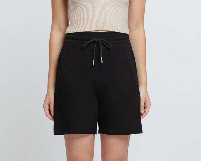 Black Bamboo Lyocell Daily Shorts - Hellolilo