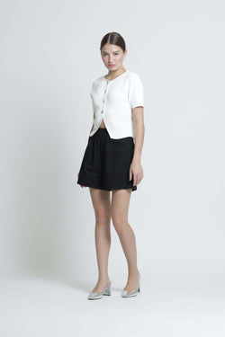 Black Basic Cotton Shorts - Hellolilo