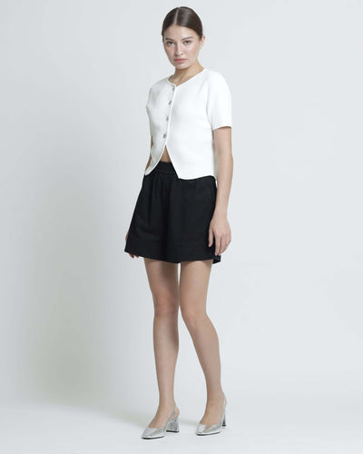 Black Basic Cotton Shorts - Hellolilo