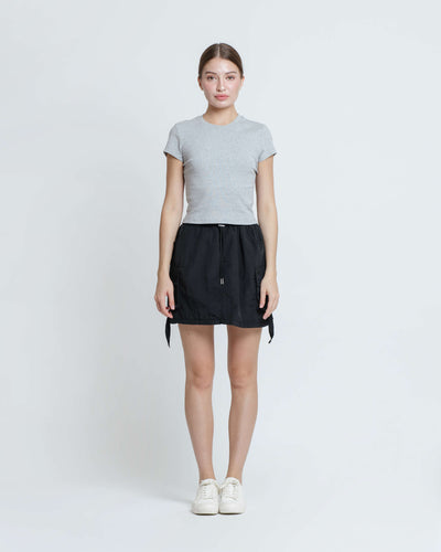 Black Cargo Pocket Skirt - Hellolilo