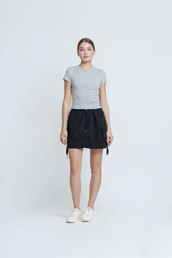 Black Cargo Pocket Skirt - Hellolilo