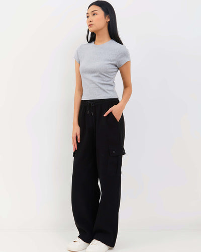 Black Cargo Winter Pants - Hellolilo