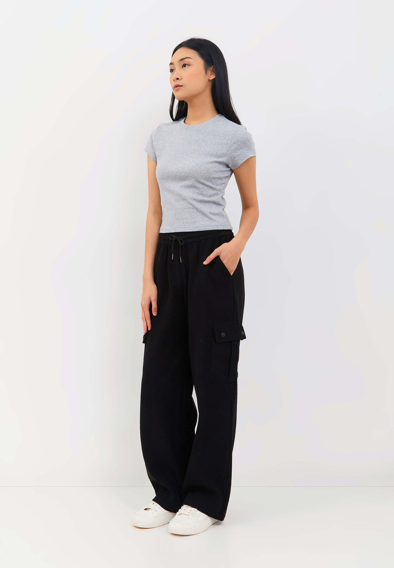 Black Cargo Winter Pants - Hellolilo