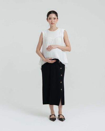 Black Knit Maternity Skirt - Hellolilo