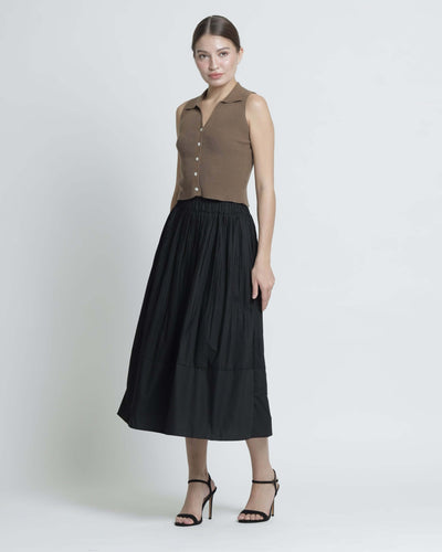 Black Pleated Skirt - Hellolilo