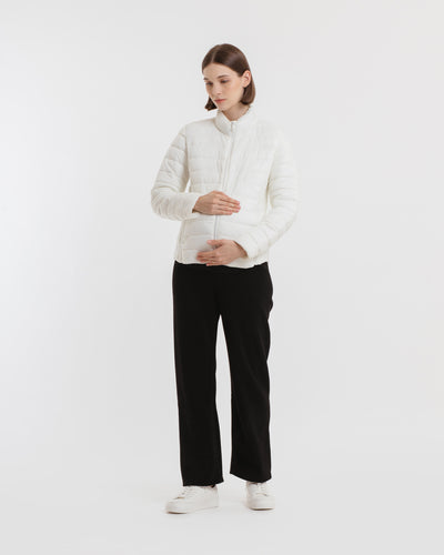 Black Soft Fleece Winter Maternity Pants - Hellolilo