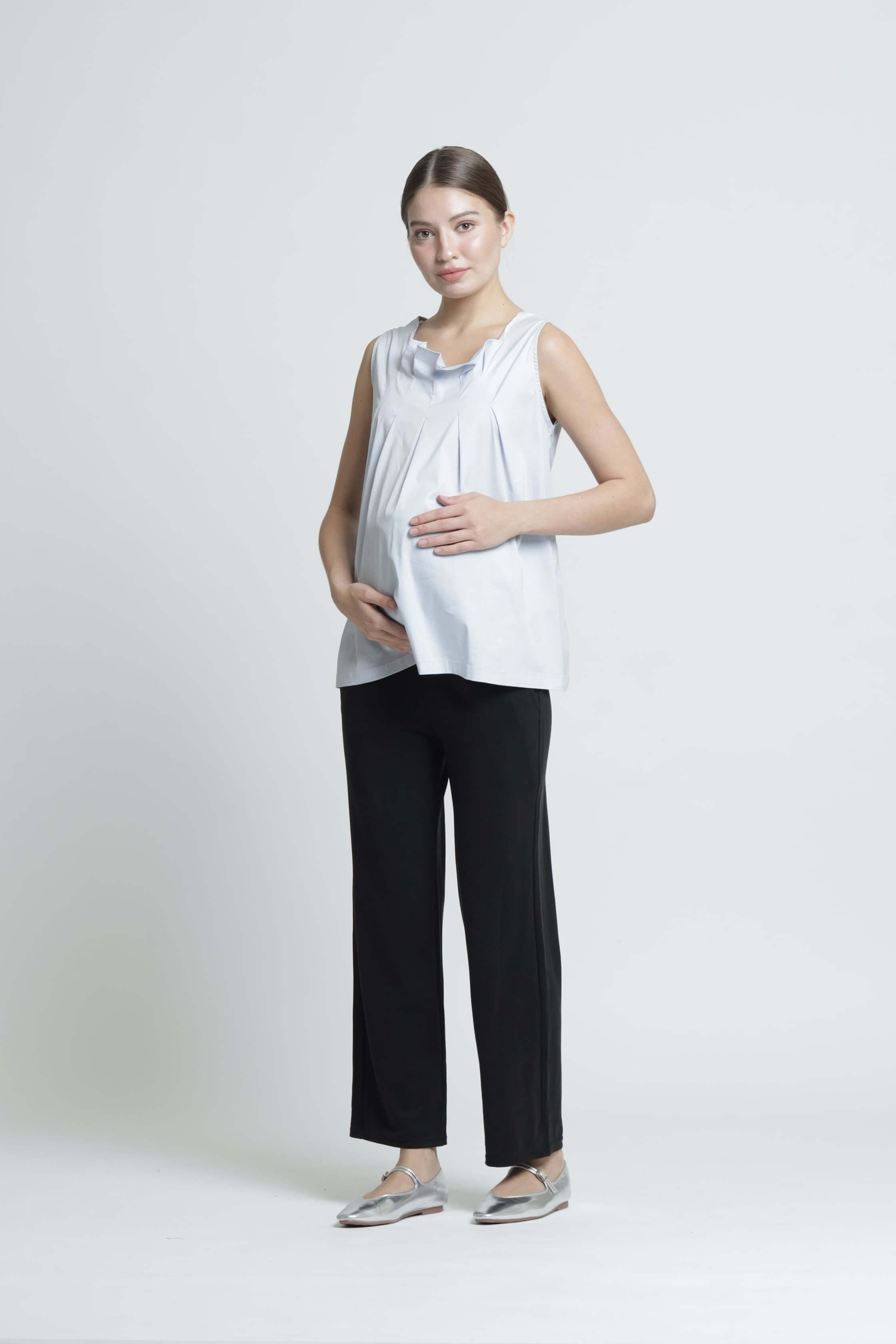 Black Ultrasoft Bamboo 2.0 Maternity Basic Pants Hellolilo