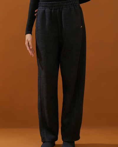 Black Ultrawarm Winter Relaxed Pants - Hellolilo