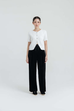 Black Velvet Pants - Hellolilo