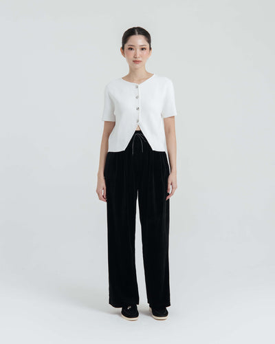 Black Velvet Pants - Hellolilo