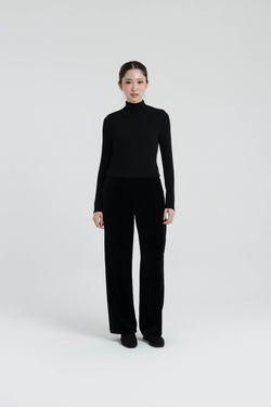 Black Velvet Winter Pants - Hellolilo