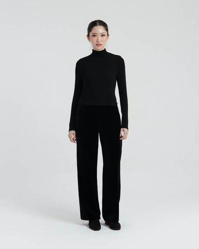 Black Velvet Winter Pants - Hellolilo