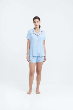 Blue Bamboo Short Pyjamas - Hellolilo