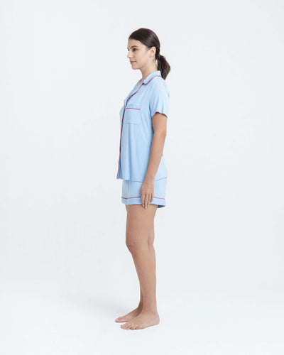 Blue Bamboo Short Pyjamas - Hellolilo