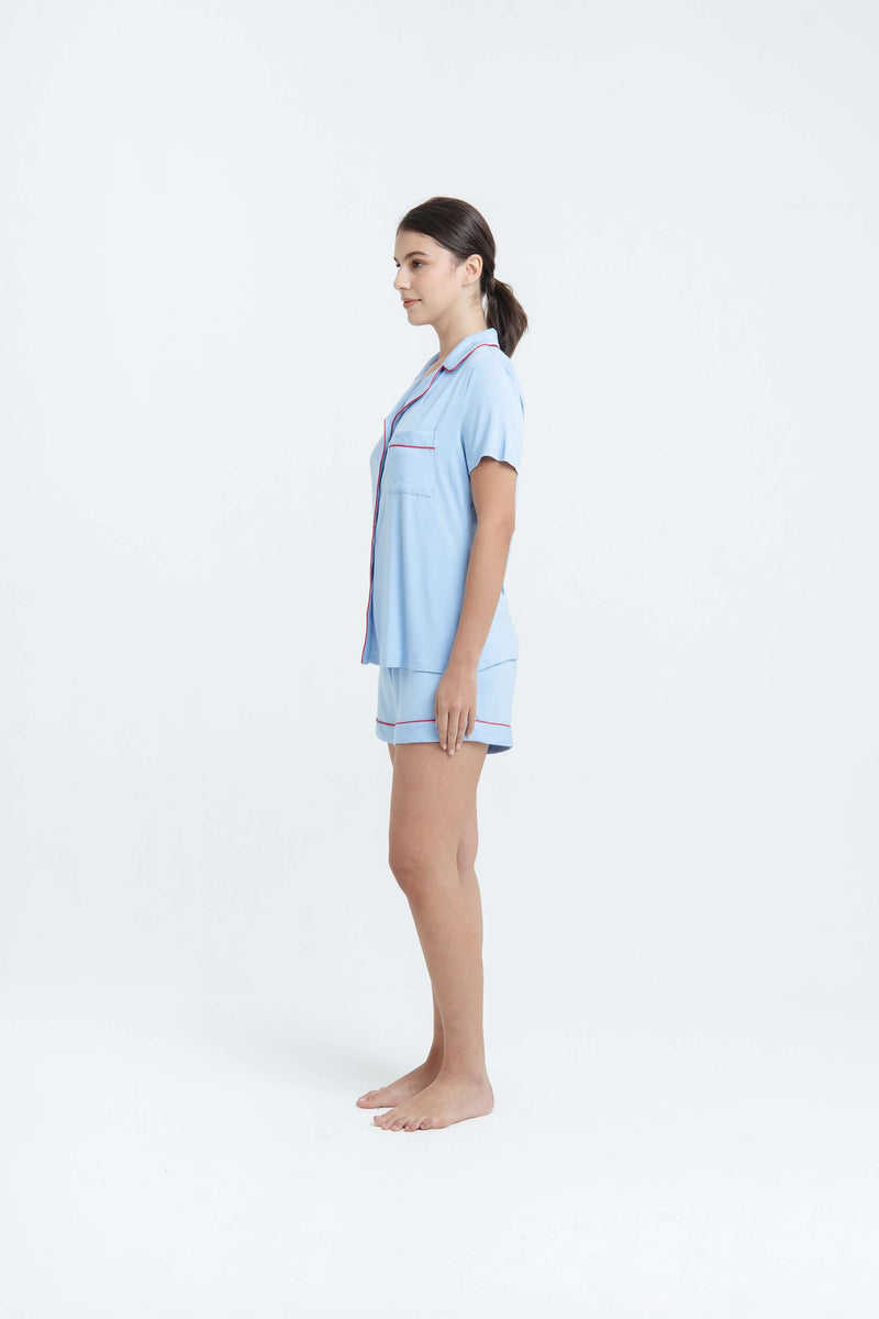 Blue Bamboo Short Pyjamas - Hellolilo