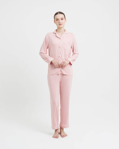 Blush Bamboo Long Pyjamas - Hellolilo