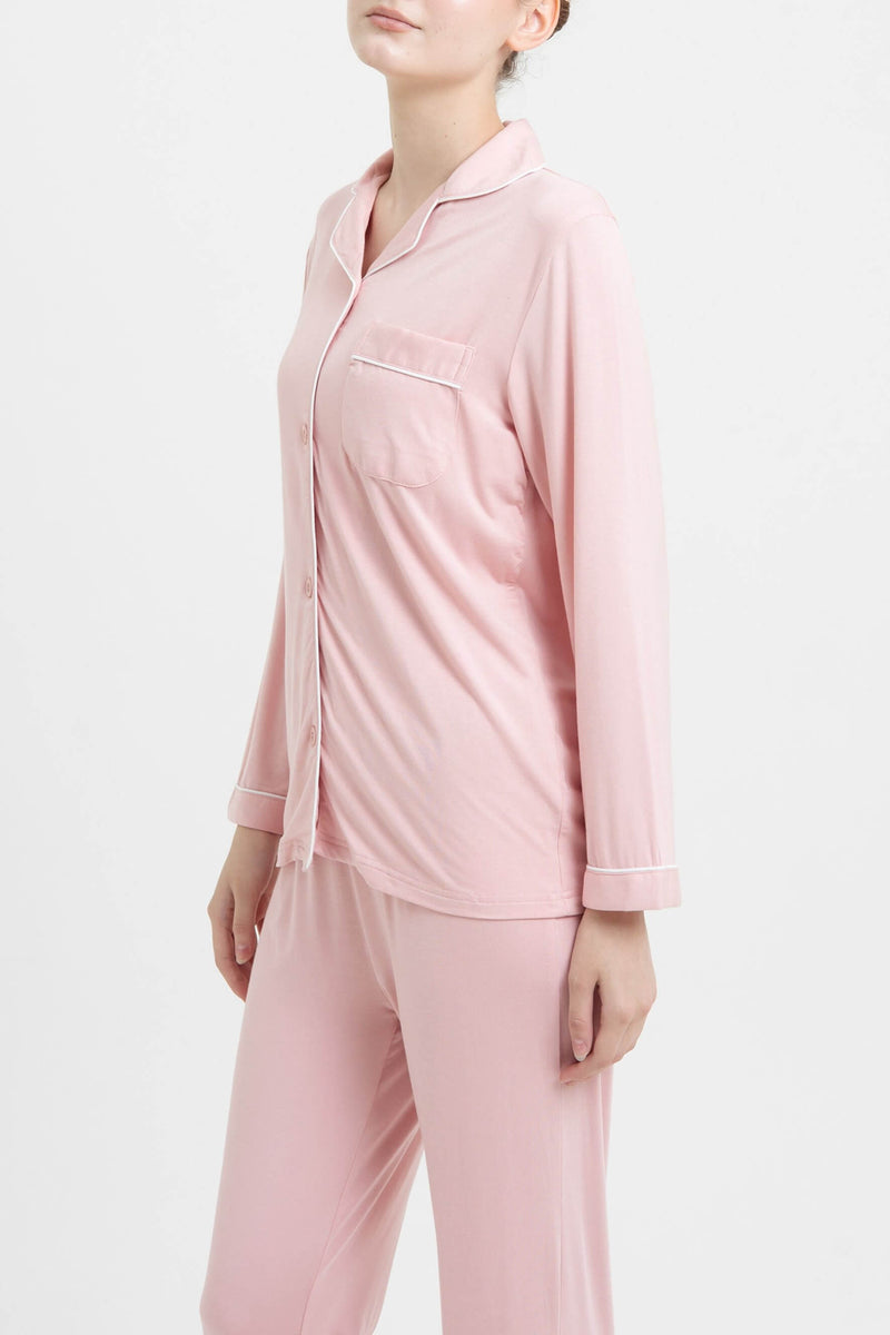 Blush Bamboo Long Pyjamas - Hellolilo