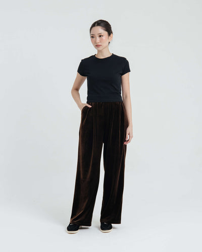 Brown Velvet Pants - Hellolilo