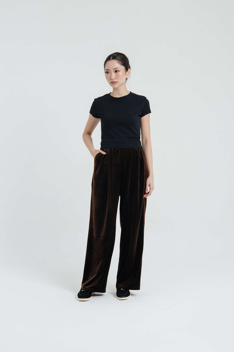 Brown Velvet Pants - Hellolilo