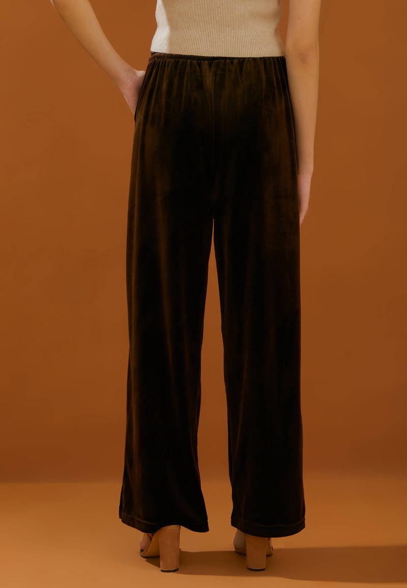 Brown Velvet Pants - Hellolilo