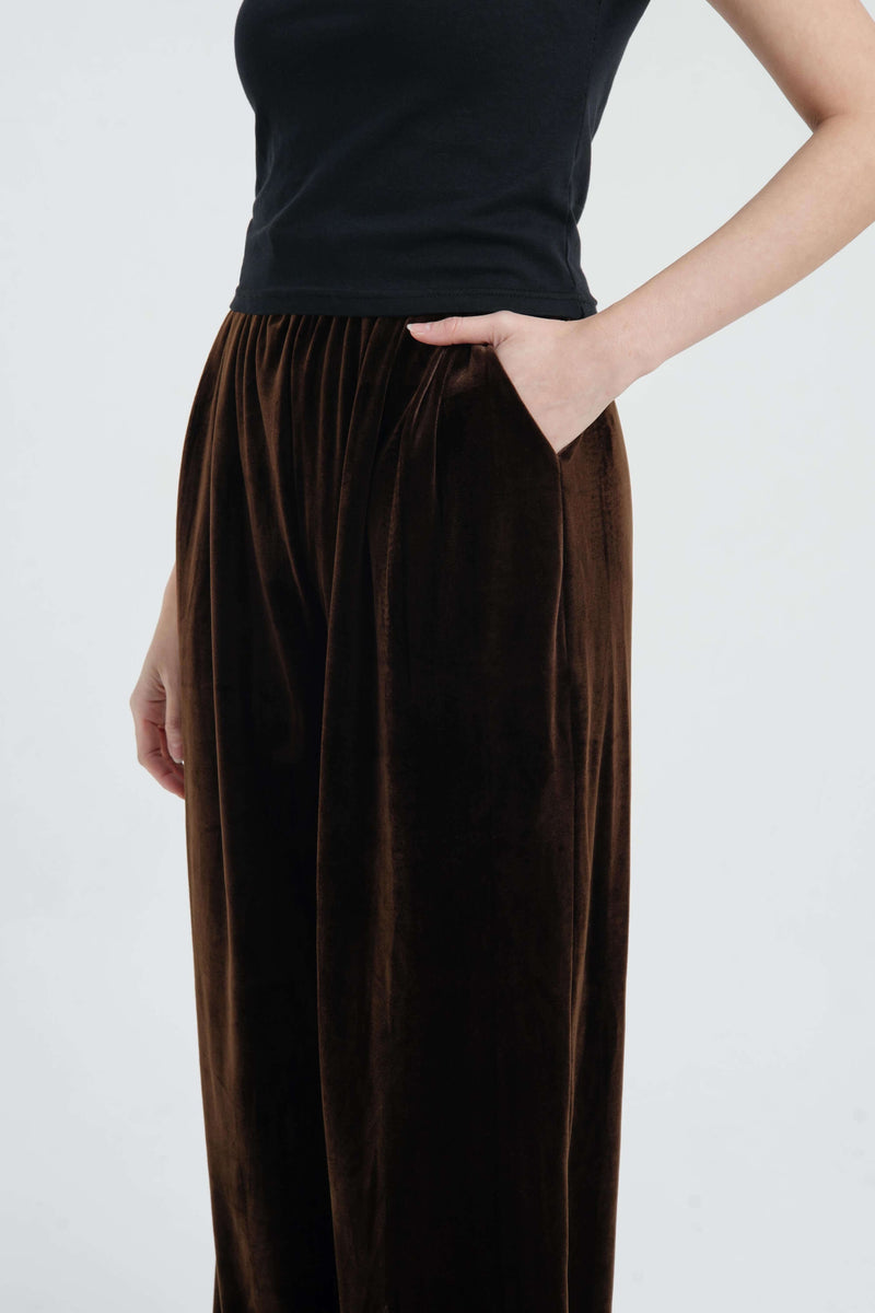 Brown Velvet Pants - Hellolilo