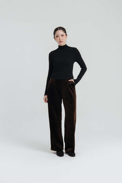 Brown Velvet Winter Pants - Hellolilo