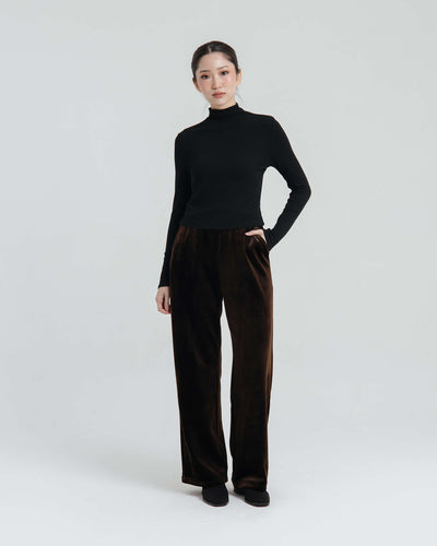 Brown Velvet Winter Pants - Hellolilo