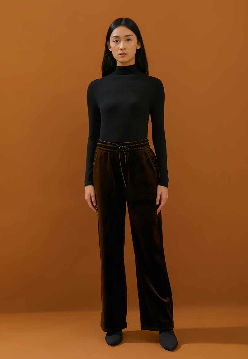 Brown Velvet Winter Pants - Hellolilo